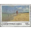 CYPRUS, Beach at Protaras, blue 1985, 15c