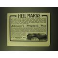 1902 S.C. Johnson Prepared Wax Ad - Heel Marks