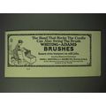 1923 Whiting-Adams Brushes Ad - Hand that Rocks Cradle