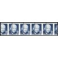 1401, Mint NH 6¢ Misperf Shift Line Strip of Fr...