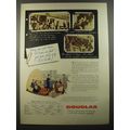 1954 Douglas DC-7 Airliner Ad - Today you get there 4 times as fast