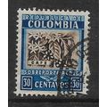 COLOMBIA 1932 AIR NATIONAL PRODUCTS 30c BROWN &...