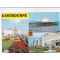 Eastbourne Sussex Multiview Postcard posted 199...