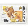 SINGAPORE 1993 MAMMALS SLOW LORIS 75c USED