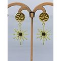 New Gold Plated Sun Retro Style Earrings