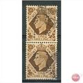 GB stamps 1937-47 KGV1 - 1/- SG475 perfins x 2 ...