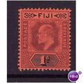 FIJI 1904 SG 116 1d PURPLE AND BLACK / RED M / ...