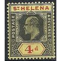 St Helena 1908 SG66 4d Black & Red/Yellow Mount...