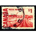 CANADA 1967 SG 590 $1 SCARLET OILFIELD FINE USED #