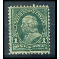 Used 279 1c Benjamin Franklin Barely Clears WA0035