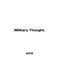 Military Thought. In English /Military Thought.