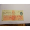 LLOYDS USED BANK CHEQUE DATE 14TH DECEMBER 1950...