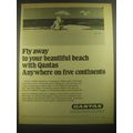 1967 Qantas Airlines Ad - Fly away to your beautiful beach with Qantas