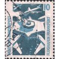 GERMANY, AIR, Frankfurt Airport, blue 1988, 10Pf