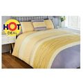 Single Duvet Set Ripple Ribbon Sale yellow grey...