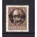 GERMANY BAVARIA 1919 SG 231 3pf BROWN OPT'D M /...