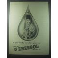 1954 BP Energol Oil Ad - If you really care for your car