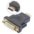 HDMI Male to DVI (24+5) Female Adapter - Gold C...