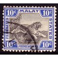 FEDERATED MALAY STATES 1924 10c Leaping Tiger B...