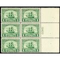 548, Mint VF H 1¢ Plate Block of Six Stamps * S...