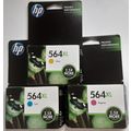 HP 564XL Lot of 3 Cyan Magenta Yellow Ink Cartr...