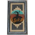 Vintage 9" x 5" Navajo Sand Art Painting "End o...