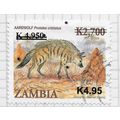 ZAMBIA 2013 AARDWOLF SURCHARGE K4.95 K4950 K270...