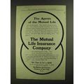 1907 The Mutual Life Insurance Company Ad - The...