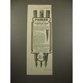 1909 Parker Lucky Curve Fountain Pen Ad - NICE!
