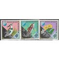 1961 3 different values - cancelled - SPACE