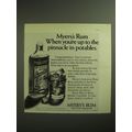 1974 Myers's Rum Advertisement - When you're up to the pinnacle in potables