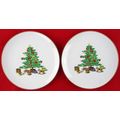 NEW Lot of 2 Shibata Porcelain Christmas Tree 7...