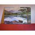 A PEEP OF BONNIE LOCH LOMOND unused vintage pos...