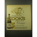 1960 Cook's Imperial American Champagne Ad - for happy occasions