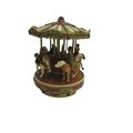 Mr. Christmas Holiday Go Round Horse Carousel 5...