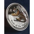 Year of the Tiger Silver coin comes in a protec...