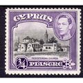 1938 CYPRUS Sg153 3/4pi BLACK & VIOLET FINE LIG...