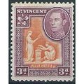 St Vincent 1938 SG154 3d Orange & Purple Mounte...