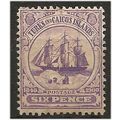 Turks & Caicos Islands 1900 SG106 6d Dull Mauve...