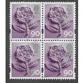ENGLAND BLOCK OF 4X '90P' TUDOR ROSE ' (EN20) F...
