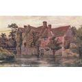 Gedding Hall Suffolk Oilette Stately Home Old P...