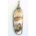 Silver Lace Onyx Titanium Copper Wire Wrap Gems...