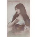 Artist Drawn Female Wearing A Pale Blue Dress B...