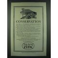 1919 New Jersey Zinc Ad - Conservation