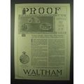 1920 Waltham Riverside Watch Ad - NICE!