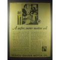 1928 Texaco Golden Motor Oil Ad - Safer, Surer