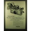 1958 Argus Match-Matic C-3 Camera Ad - Announcing