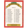 1990 Donruss Baseball Checklist unmarked card #27