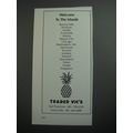 1989 Trader Vic's Ad - Welcome to the Islands