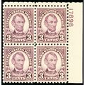 584, Mint Superb NH 3¢ Plate Block of Four PERF...